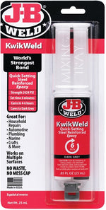 J-B WELD J-B Weld 50176 Epoxy Adhesive, Dark Gray, Solid, 25 mL Syringe PAINT J-B WELD