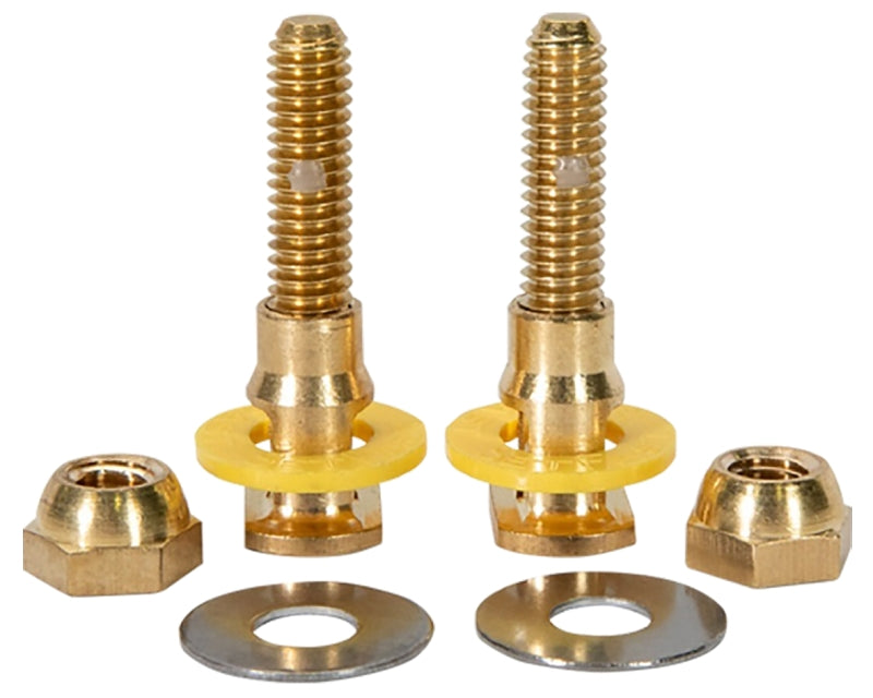 FLUIDMASTER Fluidmaster SETFAST Series 7110A-001-P10 Toilet Bolt Set, 2-Piece, Brass