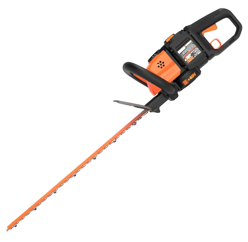 WORX Worx WG284 Cordless Hedge Trimmer, Battery Included, 2 Ah, 40 V, Lithium-Ion, 3/4 in Dia x 24 in L Cutting Capacity