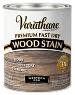 VARATHANE Varathane 370719 Premium Fast Dry Stain, Western Oak, Liquid, 1 qt PAINT VARATHANE