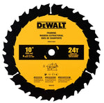 DEWALT DEWALT DWA11024 General-Purpose Saw Blade, 10 in Dia, 5/8 in Arbor, 24-Teeth, Carbide Cutting Edge TOOLS DEWALT