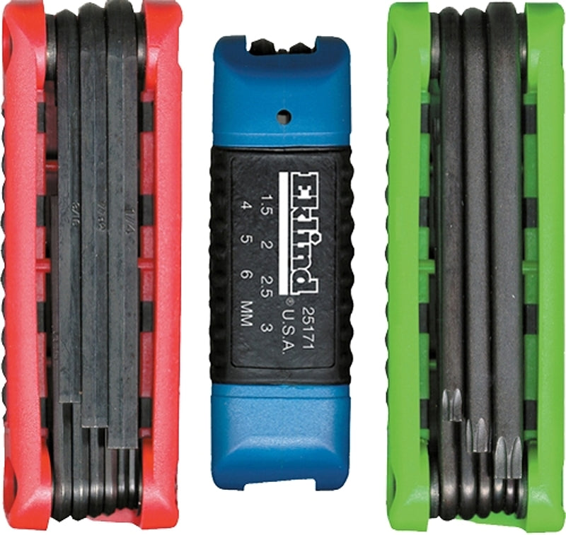 EKLIND Eklind 25024 Hex T-Key Set, 24-Piece, Steel, Black