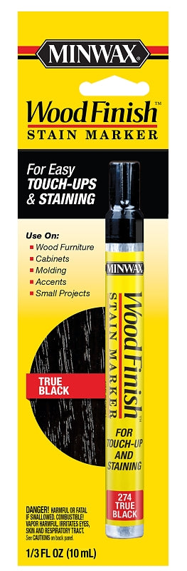 MINWAX Minwax Wood Finish 635200000 Stain Marker, True Black, 0.33 oz