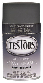 TESTORS Testors 1249T Craft Paint, Flat, Black, 3 oz, Bottle PAINT TESTORS