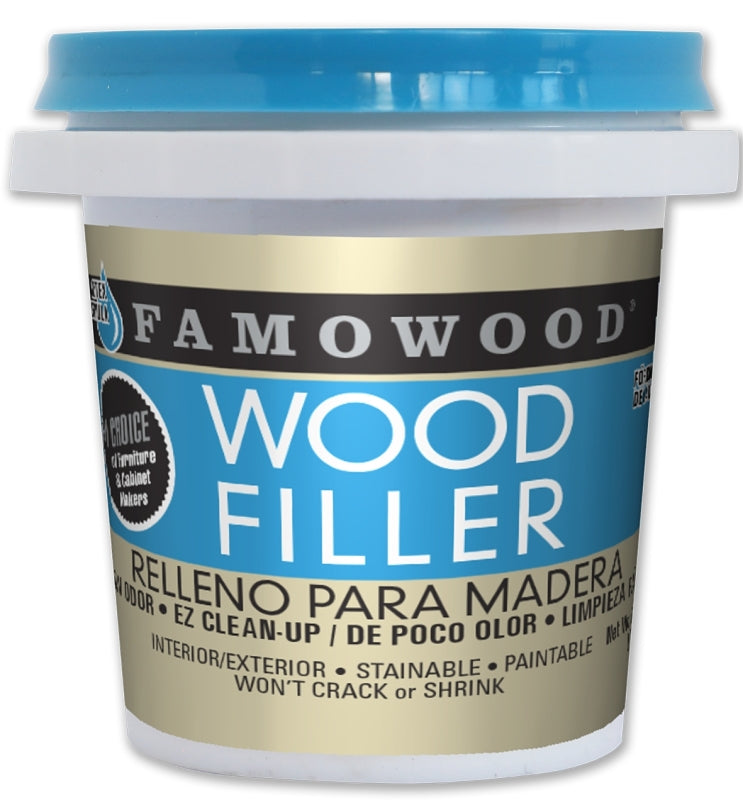 FAMOWOOD Famowood 40042144 Wood Filler, Paste, White, 0.25 pt PAINT FAMOWOOD