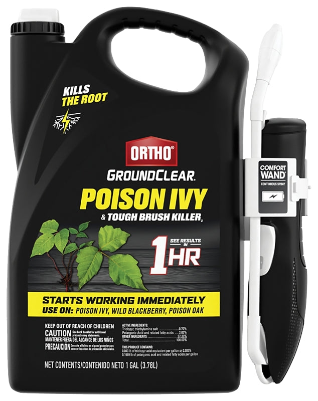 ORTHO Ortho GroundClear 0476410 Poison Ivy and Tough Brush Killer, Liquid, Amber to Dark Brown, 1 gal Bottle