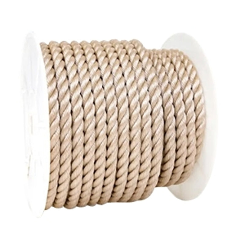 BARON Baron 50120 Rope, 5/8 in Dia, 140 ft L, 5/8 in, 700 lb Working Load, Polypropylene, Tan