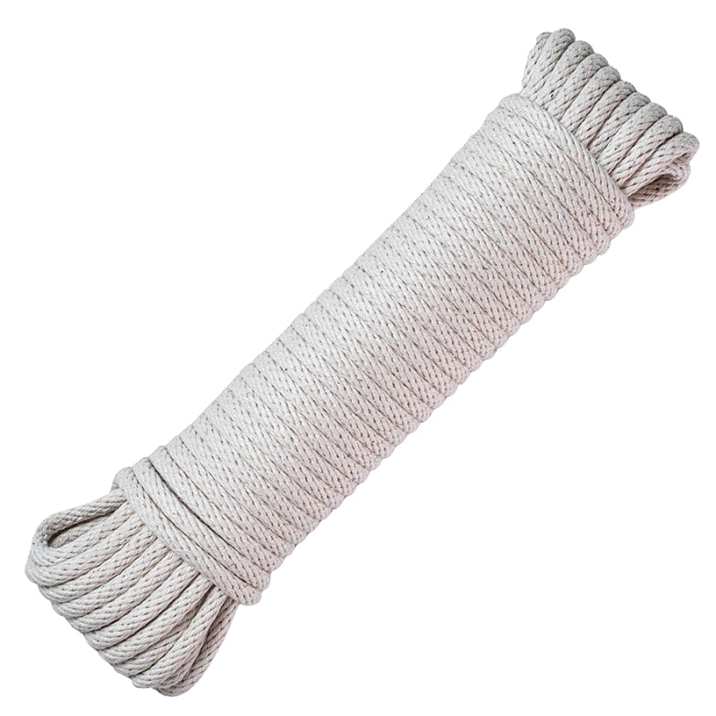 BARON Baron 52800 Sash Cord, 1/4 in Dia, 100 ft L, 45 lb Working Load, Cotton/Poly, White HARDWARE & FARM SUPPLIES BARON