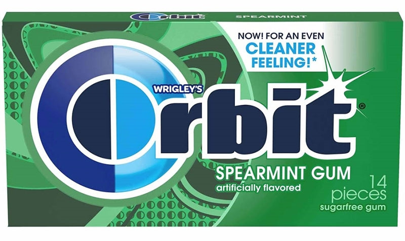 ORBIT� Orbit Gum 21484 Chewing Gum, Spearmint, 14 Piece