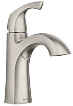 MOEN Moen Lindor Series 84505SRN Lavatory Faucet, 1.2 gpm, 1-Handle, Metal, Brushed Nickel, 4 in Faucet Centers