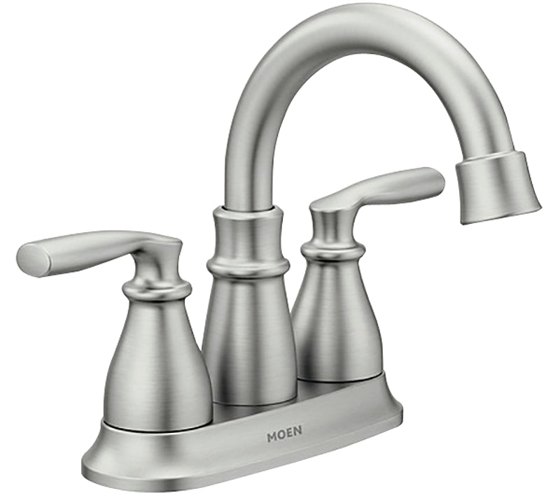 MOEN Moen Hilliard Series 84537SRN Bathroom Faucet, 1.2 gpm, 2-Handle, 3-Faucet Hole, Brass/Metal, Brushed Nickel PLUMBING, HEATING & VENTILATION MOEN