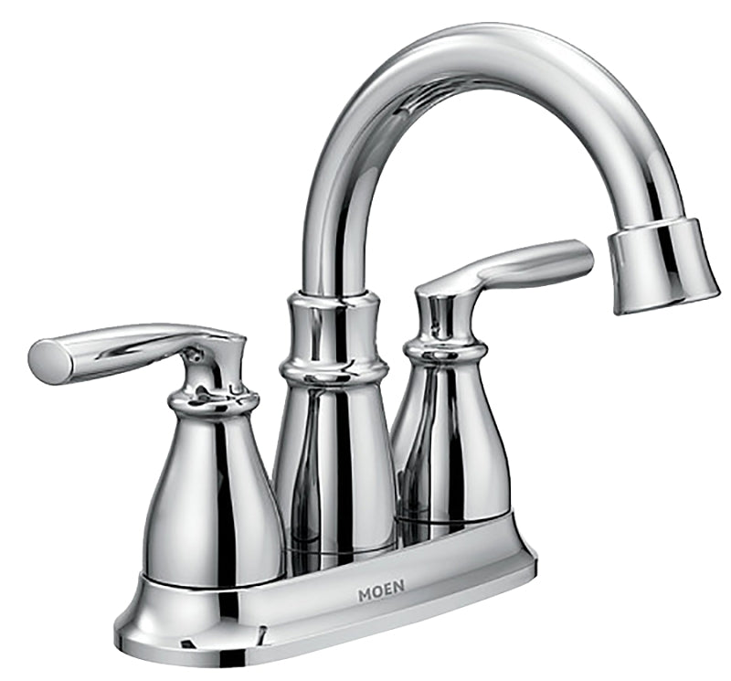MOEN Moen Hilliard Series 84537 Bathroom Faucet, 1.2 gpm, 2-Handle, 3-Faucet Hole, Metal, Chrome Plated