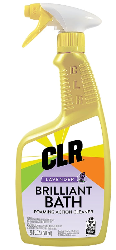 CLR CLR BB26-6-LV Brilliant Bath Cleaner, 26 oz Bottle, Liquid, Lavender, Clear/White