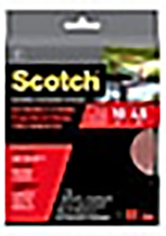 SCOTCH Scotch RF6760 Extreme Fastener, 1 in W, 10 ft L, Clear, 10 lb