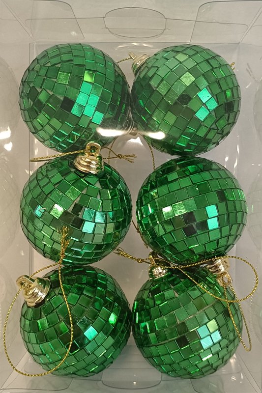 SANTAS FOREST Santas Forest 99952 Ornament, 60 mm, Faceted, Plastic and Foam, Assorted