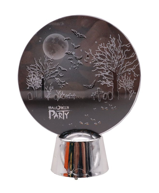 SANTAS FOREST Santas Forest 99933 LED Luminous Acrylic Plate, 5-1/2 in H, Plastic, Black/Orange, Internal Light, Indoor, Outdoor APPLIANCES & ELECTRONICS SANTAS FOREST