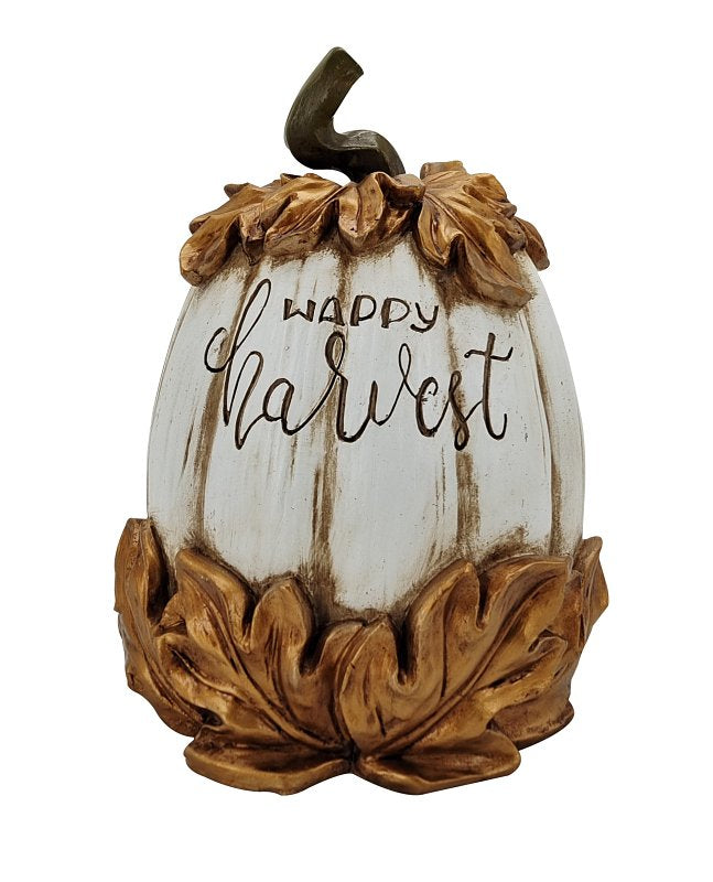 SANTAS FOREST Santas Forest 89930 Happy Harvest Pumpkin, 10-1/2 in H, Resin, Gold, Indoor APPLIANCES & ELECTRONICS SANTAS FOREST