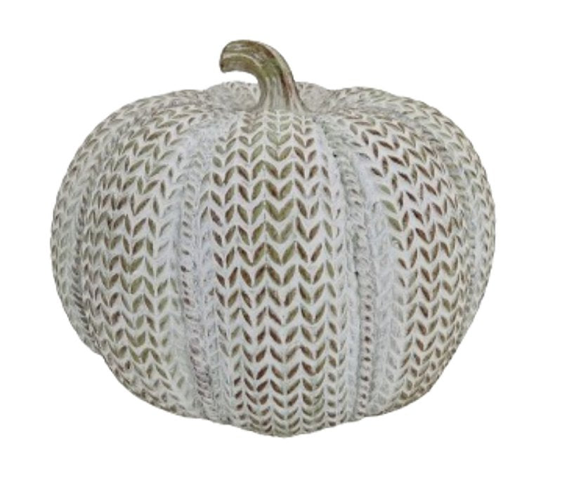 SANTAS FOREST Santas Forest 89932 Resin Pumpkin, 6-1/2 in H, Resin, White, Indoor APPLIANCES & ELECTRONICS SANTAS FOREST