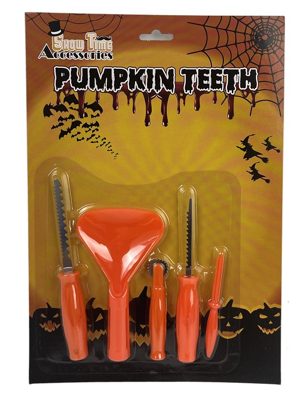 SANTAS FOREST Santas Forest 19913 Pumpkin Carving Kit, Plastic, Orange, Indoor, Outdoor