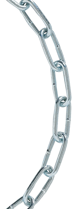 BARON Baron 7268 Straight Link Chain, #2, 125 ft L, 310 lb Working Load, Carbon Steel, Electro-Galvanized/Zinc HARDWARE & FARM SUPPLIES BARON