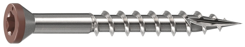 CAMO Camo 0353000BS Deck Screw, 0.163 in Thread, Trim Head, Star Drive, Sharp, Type-17 Point, 316 Stainless Steel, Brown HARDWARE & FARM SUPPLIES CAMO