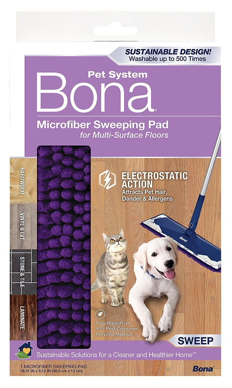 BONA Bona AX0003628 Sweeping Pad, Microfiber, Purple
