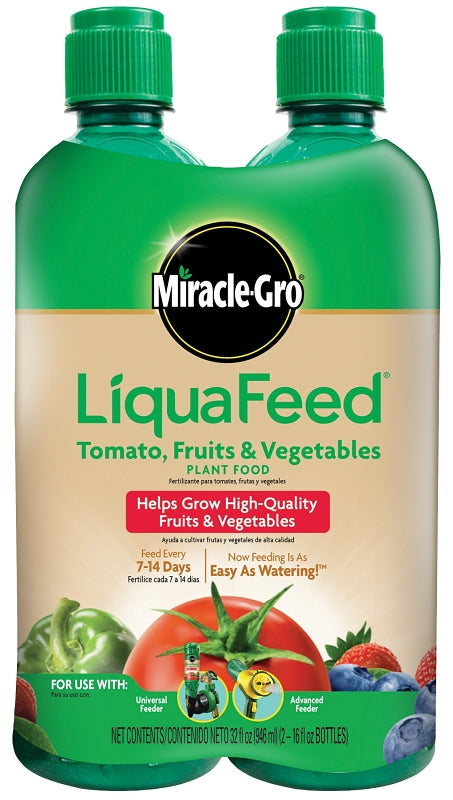 MIRACLE-GRO Miracle-Gro LiquaFeed 1004402 Tomato/Fruit and Vegetable Plant Food, 16 oz Bottle, Liquid, 9-4-9 N-P-K Ratio LAWN & GARDEN MIRACLE-GRO