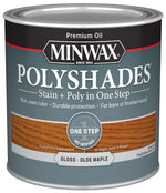 MINWAX Minwax 214304444 Waterbased Polyurethane Stain, Gloss, Liquid, Olde Maple, 0.5 pt, Can PAINT MINWAX