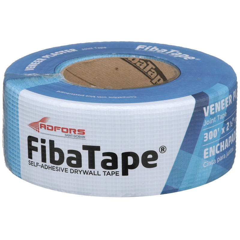 ADFORS Adfors FibaTape FDW6367-U Veneer Plaster Joint Drywall Tape, 300 ft L, 2-3/8 in W, Blue