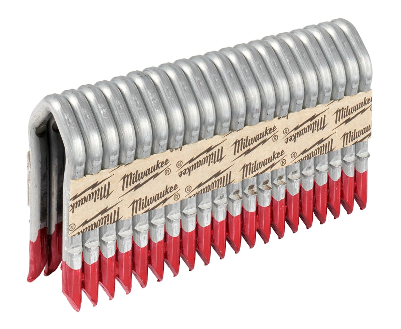 MILWAUKEE ELECTRIC TOOL Milwaukee MPU134-960 Series Staple, 1-3/4 in L, Galvanized, 3/4 in W Crown, 9 ga Gauge, Aluminum/Zinc, 960/PK