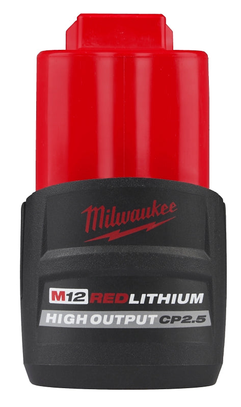 MILWAUKEE Milwaukee M12 REDLITHIUM HIGH OUTPUT 48-11-2425 Battery Pack, 12 V Battery, 2.5 Ah TOOLS MILWAUKEE