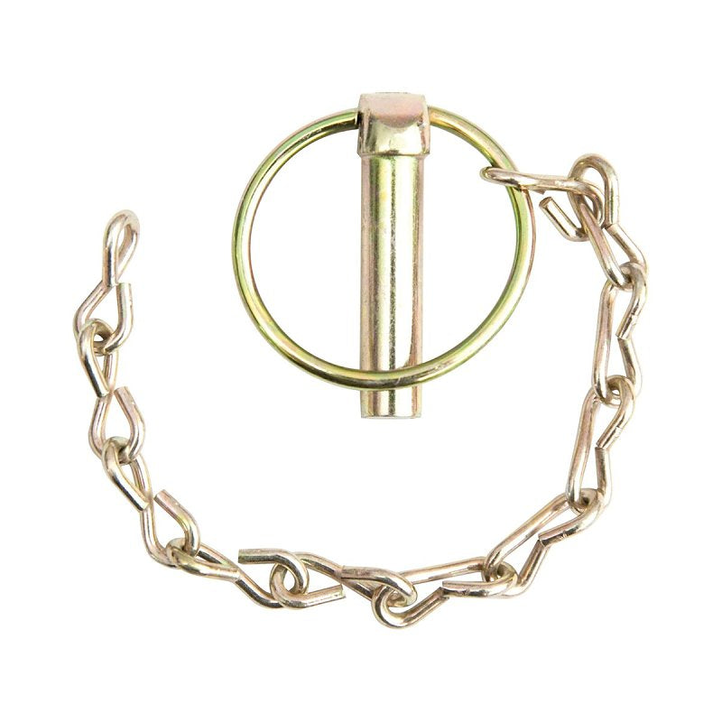 KOCH INDUSTRIES Koch 4020741 Lynch Pin, 7/16 in, 1-1/4 in L, Zinc-Plated, Yellow