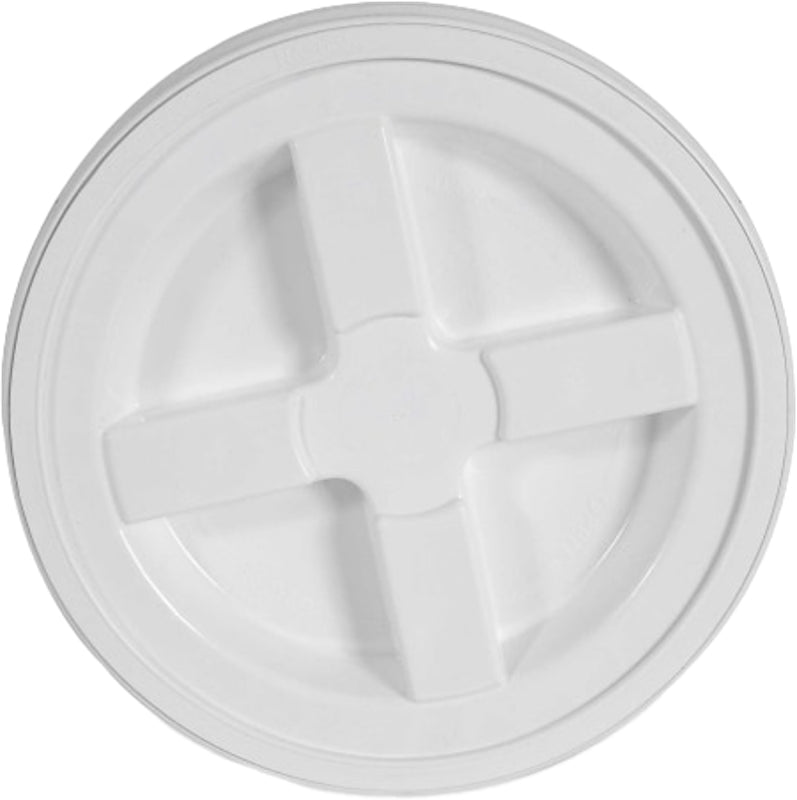 GAMMA Gamma 4122E Lid, Heavy-Duty, Leak-Proof, HDPE Plastic, White, For: 3.5 to 7 gal Standard Plastic Buckets HARDWARE & FARM SUPPLIES GAMMA