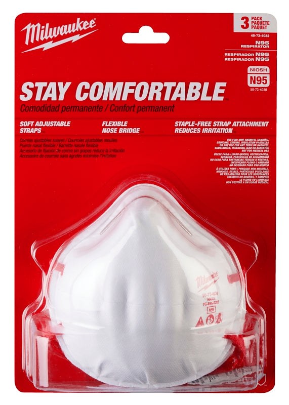 MILWAUKEE RESPIRATOR N95 UNVALVED CLOTHING, FOOTWEAR & SAFETY GEAR MILWAUKEE