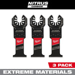 MILWAUKEE Milwaukee NITRUS CARBIDE Series 49-25-1573 Oscillating Multi-Tool Blade, 1-3/8 in D Cutting, Carbide, 3/PK TOOLS MILWAUKEE