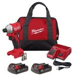 MILWAUKEE Milwaukee M18 3650-22CT Impact Driver Kit, Battery Included, 18 V, 1/4 in Drive, Hex Drive, 0 to 4900 ipm TOOLS MILWAUKEE