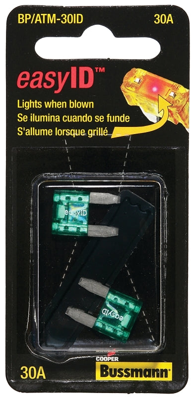 BUSSMANN Bussmann BP/ATM-30ID Automotive Fuse, 1 kA Interrupt, 32 VDC, 30 A AUTOMOTIVE BUSSMANN