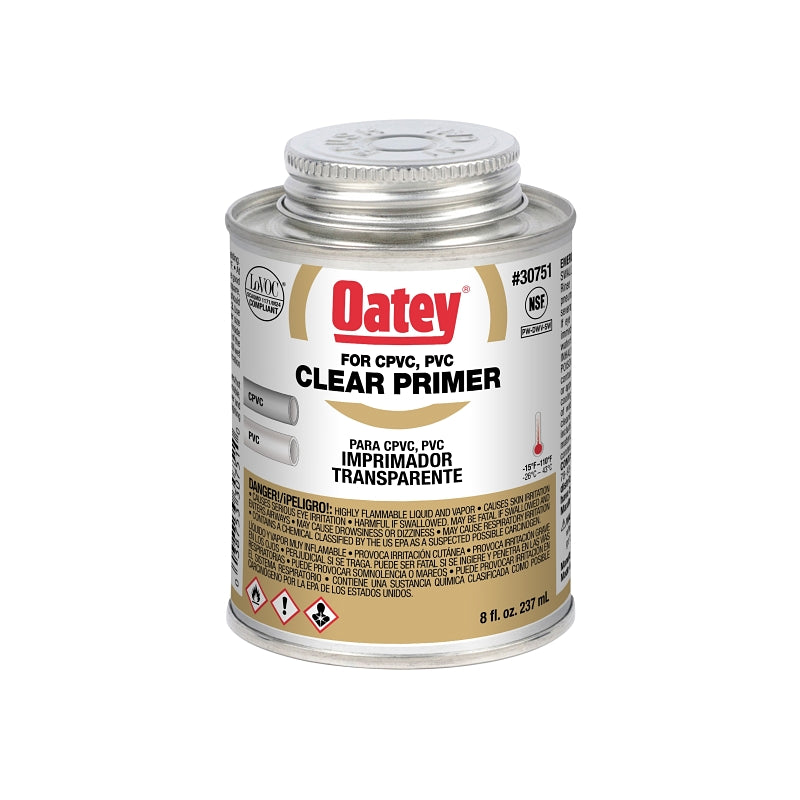 OATEY Oatey 30751 Primer, Liquid, Clear, 8 oz PLUMBING, HEATING & VENTILATION OATEY