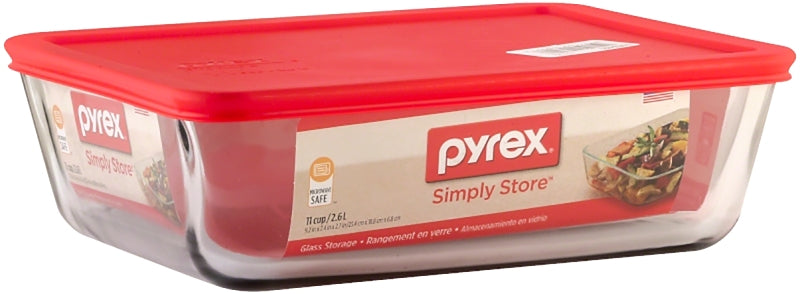 PYREX BOWL STORAGE RECT GLASS 11CUP HOUSEWARES PYREX   