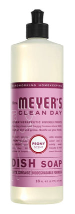 MRS. MEYERS Mrs. Meyer's 70060 Dish Soap, 16 oz, Liquid, Peony Floral, Colorless CLEANING & JANITORIAL SUPPLIES MRS. MEYERS