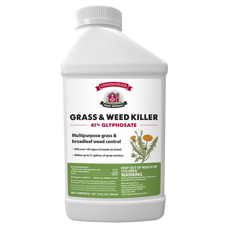 RAGAN AND MASSEY Farm General 75270 Weed and Grass Killer, 1 qt LAWN & GARDEN RAGAN AND MASSEY