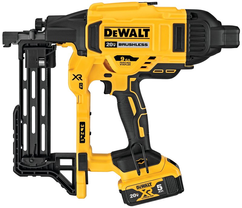 DEWALT DEWALT DCFS950P2 Fencing Stapler Kit, Battery Included, 20 V, 5 Ah, 3/8 in W Crown, 1-1/2 to 2 in L Leg, 35 Magazine TOOLS DEWALT