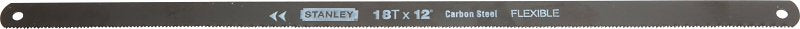 STANLEY TOOLS STANLEY 15-928A Hacksaw Blade, HCS, 1/2 in W, 12 in L, 18 TPI, HCS Cutting Edge, 2/PK TOOLS STANLEY TOOLS