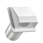 LAMBRO Lambro 606WTP Air Intake Louver Vent, 6 in Dia, Plastic, White PLUMBING, HEATING & VENTILATION LAMBRO