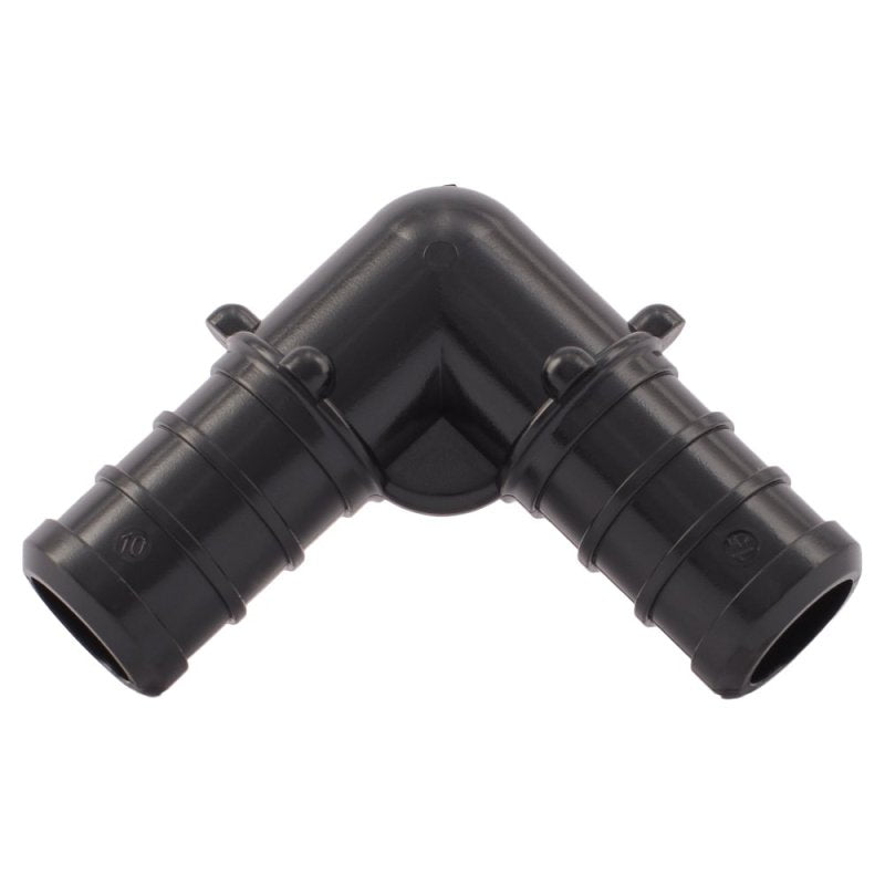 SHARKBITE SharkBite UP248A5 Pipe Elbow, 1/2 in, Barb, 90 deg Angle, Polymer, 200 psi Pressure