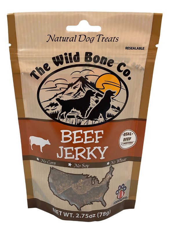 THE WILD BONE CO The Wild Bone Co 1960 Dog Treat, All, Jerky, Beef, 2.75 oz PET & WILDLIFE SUPPLIES THE WILD BONE CO