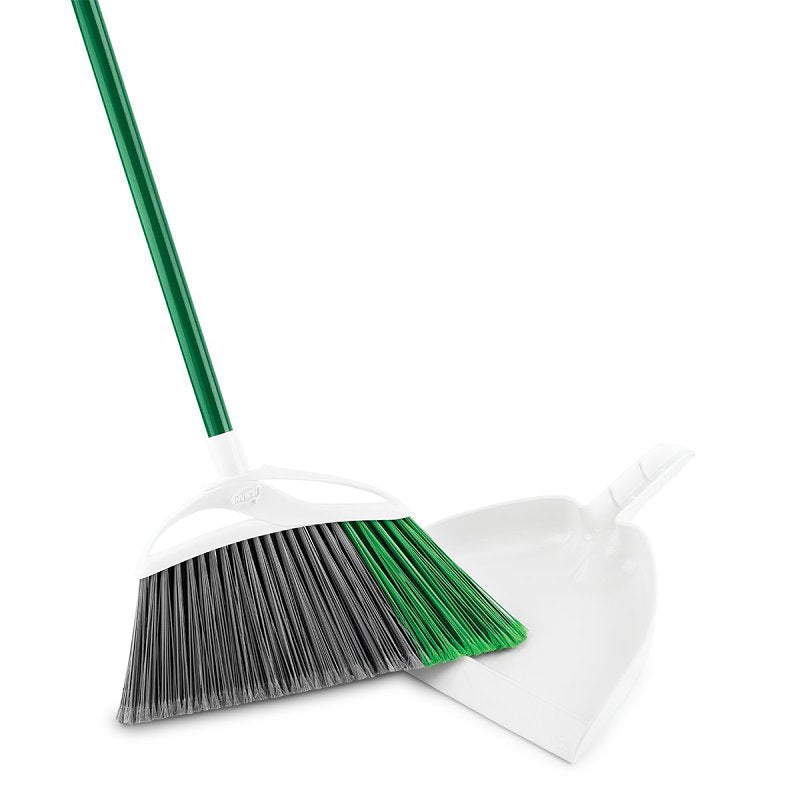 THE LIBMAN COMPANY Libman Precision Angle Series 212 Angle Broom with Dustpan, 15 in Sweep Face, 6-1/2 in L Trim, Fiber Bristle, Steel