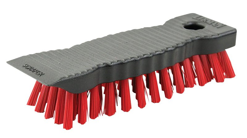 THE LIBMAN COMPANY Libman 510 Scrub Brush, 1-1/4 in L Trim, Pet, Red, 7 in W Brush, 7-1/2 in OAL CLEANING & JANITORIAL SUPPLIES THE LIBMAN COMPANY