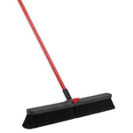 THE LIBMAN COMPANY Libman 801 Smooth Surface Heavy-Duty Push Broom, 25-1/2 in Sweep Face, 3 in L Trim, Pet Bristle, 64 in L, Bolt
