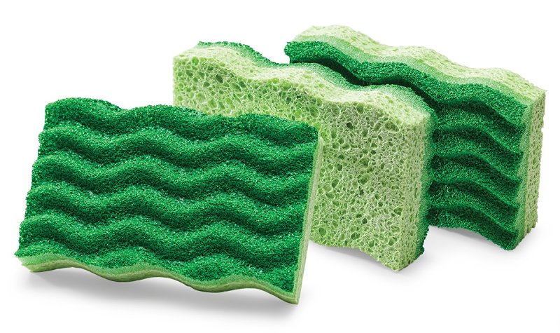 THE LIBMAN COMPANY Libman 1076 All-Purpose Medium-Duty Sponge, 4-1/2 in L, 3 in W, 2-3/4 in Thick, Cellulose/Synthetic Fiber, Green CLEANING & JANITORIAL SUPPLIES THE LIBMAN COMPANY